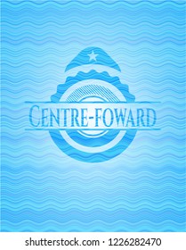 Centre-foward water representation badge background.