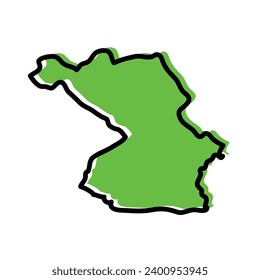 Centre-Sud administrative region of  Burkina Faso vector map 