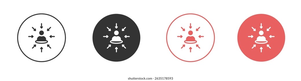 Centric consumer icon vector design template simple and clean style