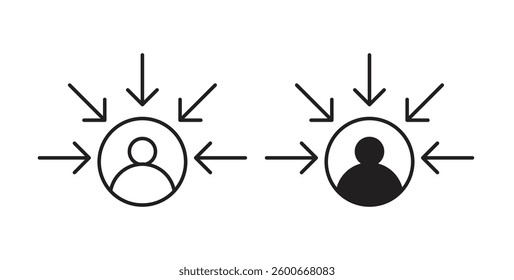Centric consumer icons graphics set vectors