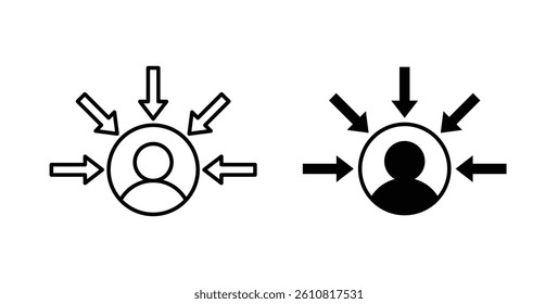 Centric consumer icons. thin line vector icons