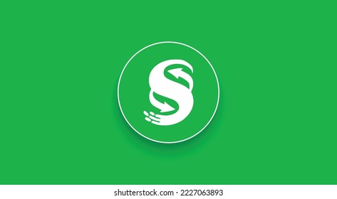 Centric Swap, CNS Token cryptocurrency logo on isolated background with copy space. 3d vector illustration ofCentric Swap, CNS token icon banner design concept.