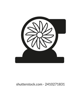 Centrifugal fan icon. Vector illustration. EPS 10.