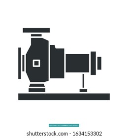 Centrifugal pump icon vector illustration logo template for many purpose. Isolated on white background.