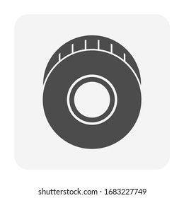 Centrifugal pump impeller vector icon. Equipment or part consist of rotor and vane. For convert energy by displacement liquid, oil or water. For automotive engine, water supply and distribution.