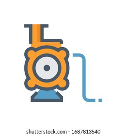 Bomba de agua para la distribución de la vectores de agua diseño de icono.