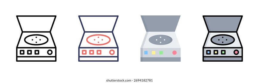 Centrifuge icon set multiple style collection