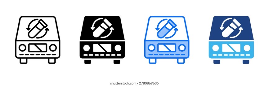 Centrifuge icon set multiple style collection