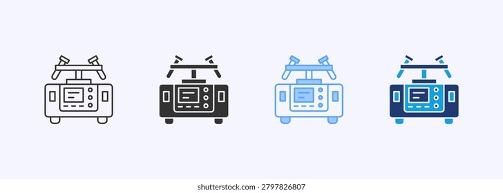 Centrifuge Icon Set Multiple Style Collection Vector Illustration
