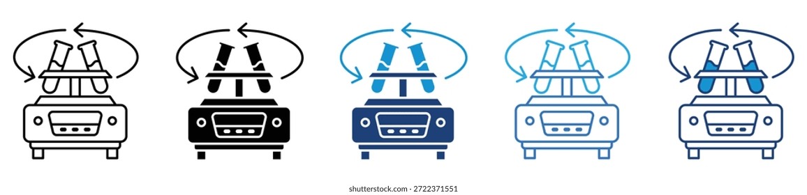Centrifuge icon set in multiple styles