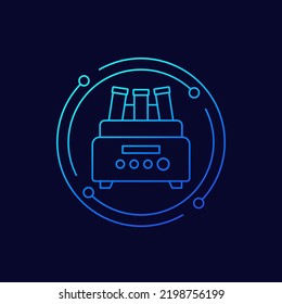 Centrifuge Machine Icon, Lab Equipment Linear Design