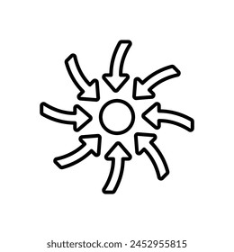 Centripetal Force  icon in vector. Logotype
