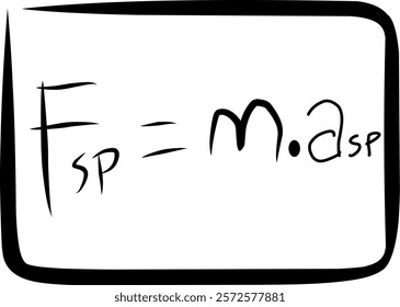 centripetal force physics formula in Doodle style