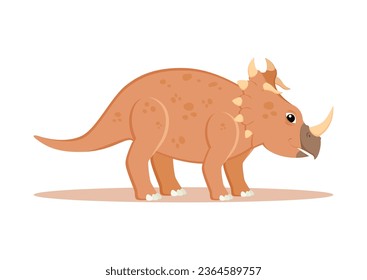 Centrosaurus Dinosaur Cartoon Character Vector Illustration