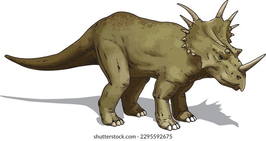 Centrosaurus was a genus of herbivorous ceratopsian dinosaur that lived during the Late Cretaceous period. It was characterized by a large nasal horn and numerous spikes on its frill.