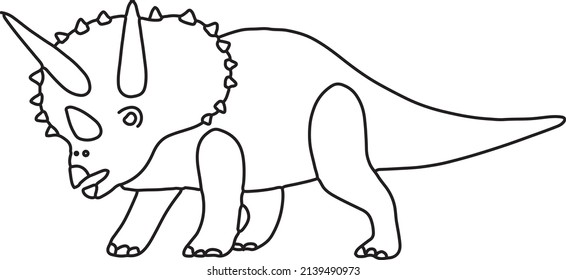 Centrosaurus Line art vector drawing