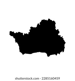 Centru development region map, region of Romania. Vector illustration.