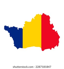 Centru development region map, region of Romania. Vector illustration.