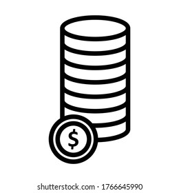 
Cents Line Style-Vektorsymbol, das leicht zu ändern oder zu bearbeiten ist
