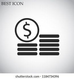 cents vector icon 10 eps