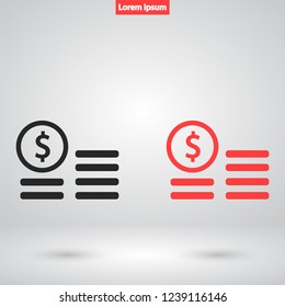 cents vector icon 10 eps