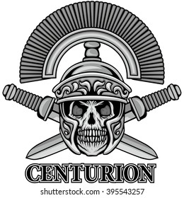 Centurion, coat of arms with skull, grunge.vintage design t-shirts
