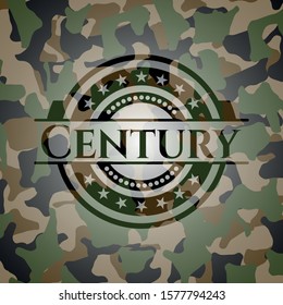 Century camouflaged emblem. Vector Illustration. Detailed.