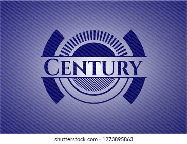 Century jean or denim emblem or badge background