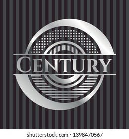 Century silver badge. Vector Illustration. Mosaic.