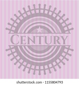 Century vintage pink emblem