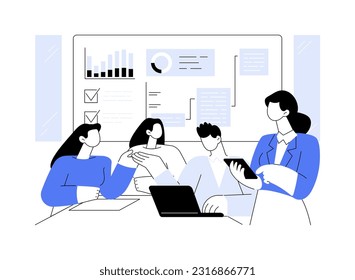 CEO abstract concept vector illustration. Vice president and board of directors at business meeting, corporate structure, company departments, corporation hierarchy abstract metaphor.