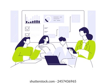 CEO abstract concept vector illustration. Vice president and board of directors at business meeting, corporate structure, company departments, corporation hierarchy abstract metaphor.