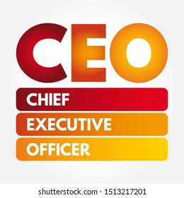 CEO – Chief executive officer acronym, business concept background