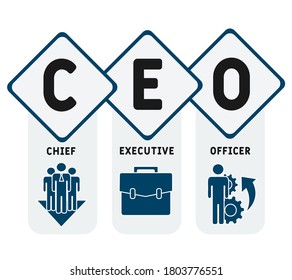 CEO  - chief executive officer. acronym business concept. vector illustration concept with keywords and icons. lettering illustration with icons for web banner, flyer, landing page