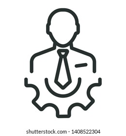 ceo founder - minimal line web icon. simple vector illustration. concept for infographic, website or app.