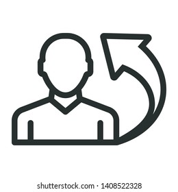 ceo founder - minimal line web icon. simple vector illustration. concept for infographic, website or app.