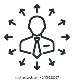 Ceo Founder Minimal Line Web Icon Stock Vector (Royalty Free ...