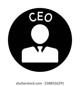 CEO Icon Isolated flat vector in outline