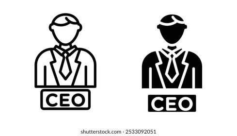 Estilo de linha do ícone do CEO. EPS10