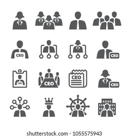 CEO icon set