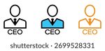 CEO icon vector. leadership and executive role symbol. vector illustration.