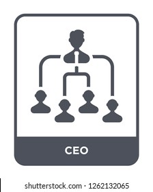 ceo icon vector on white background, ceo trendy filled icons from Startup stategy and success collection, ceo simple element illustration