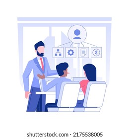 CEO isolated concept vector illustration. Vice president and board of directors at business meeting, corporate structure, company departments, corporation hierarchy vector concept.