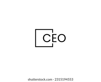 CEO Letter Initial Logo Design Vector Illustration