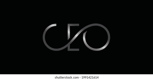 CEO logo isolated on black background