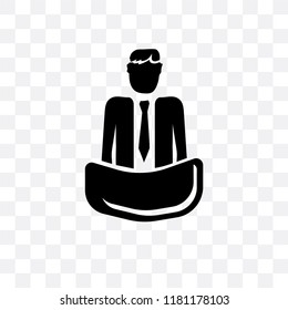 CEO Man vector icon isolated on transparent background, CEO Man logo concept