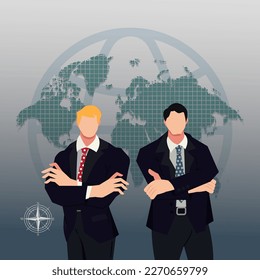 CEO of Multinational Company vector Illustration