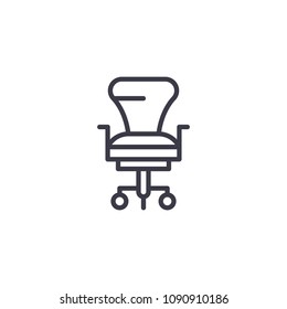 Ceo Office Chair Linear Icon Concept. Ceo Office Chair Line Vector Sign, Symbol, Illustration.