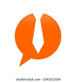 CEO Talk Orange Bubble Chat Orange Icon Symbol Design