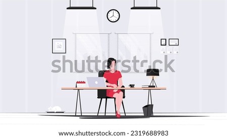 CEO Woman working on office desk